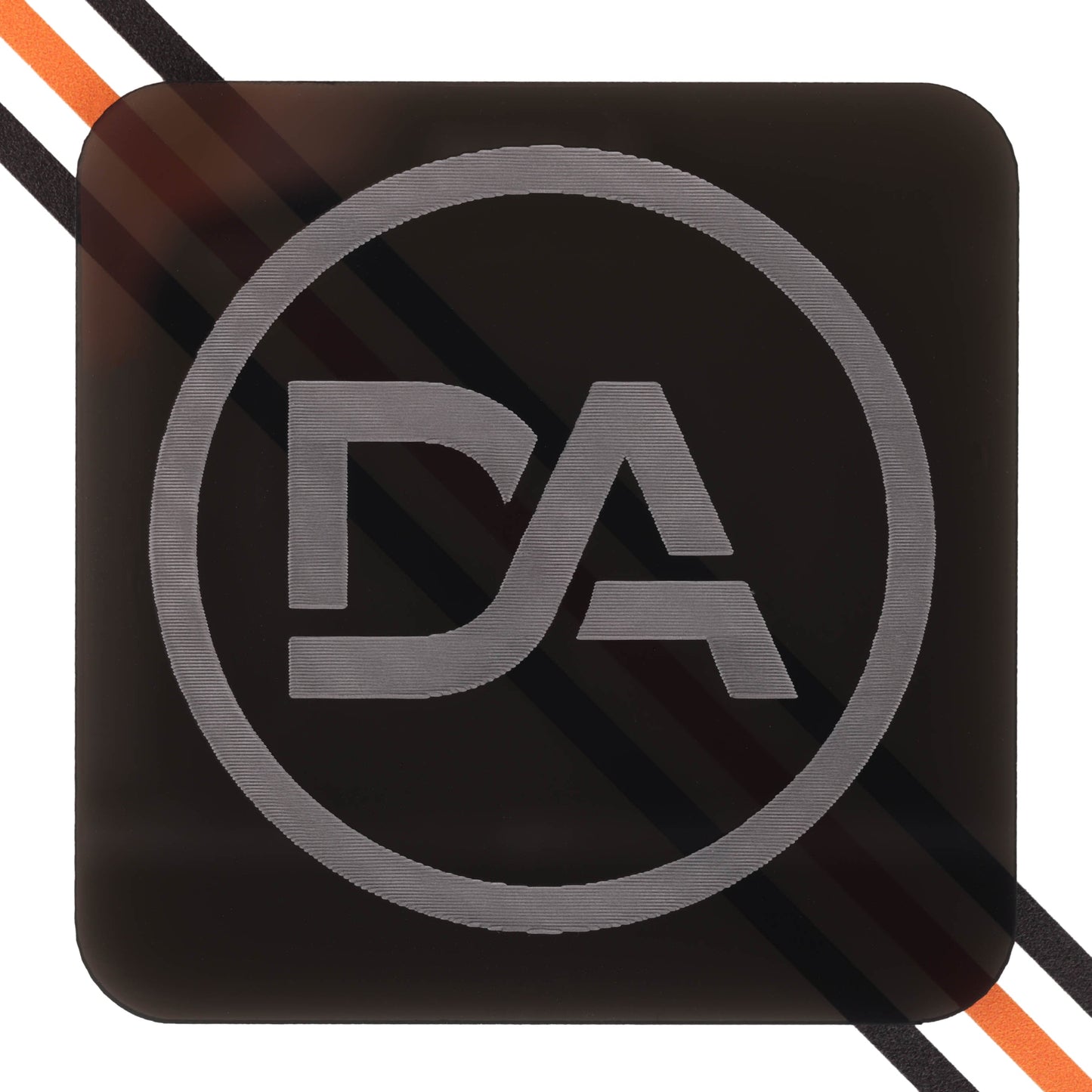 Smoky dark grey translucent acrylic sheet with a soft glow