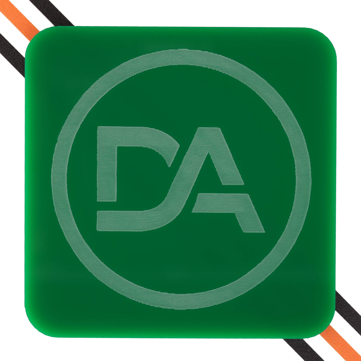 Opaque green acrylic sheet with glossy finish