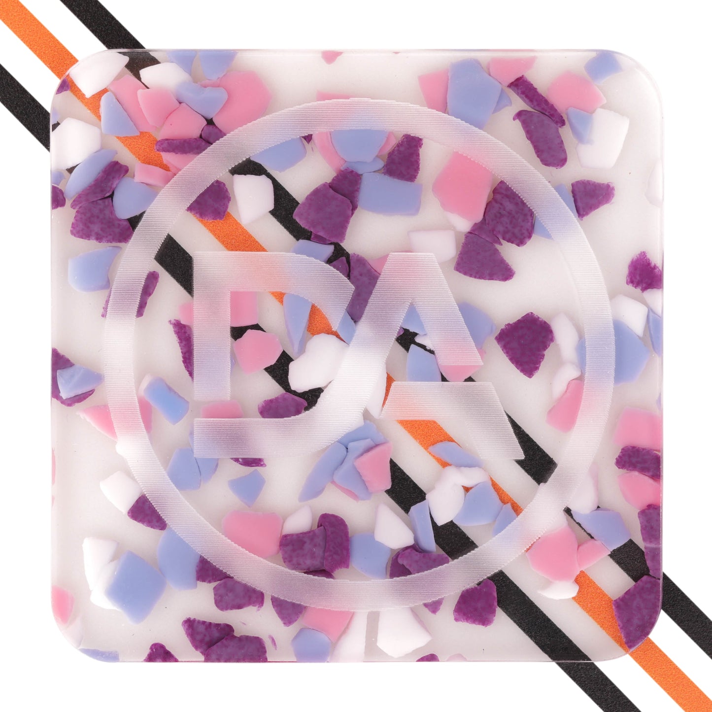 Multicolor acrylic sheet with vibrant shard confetti pattern