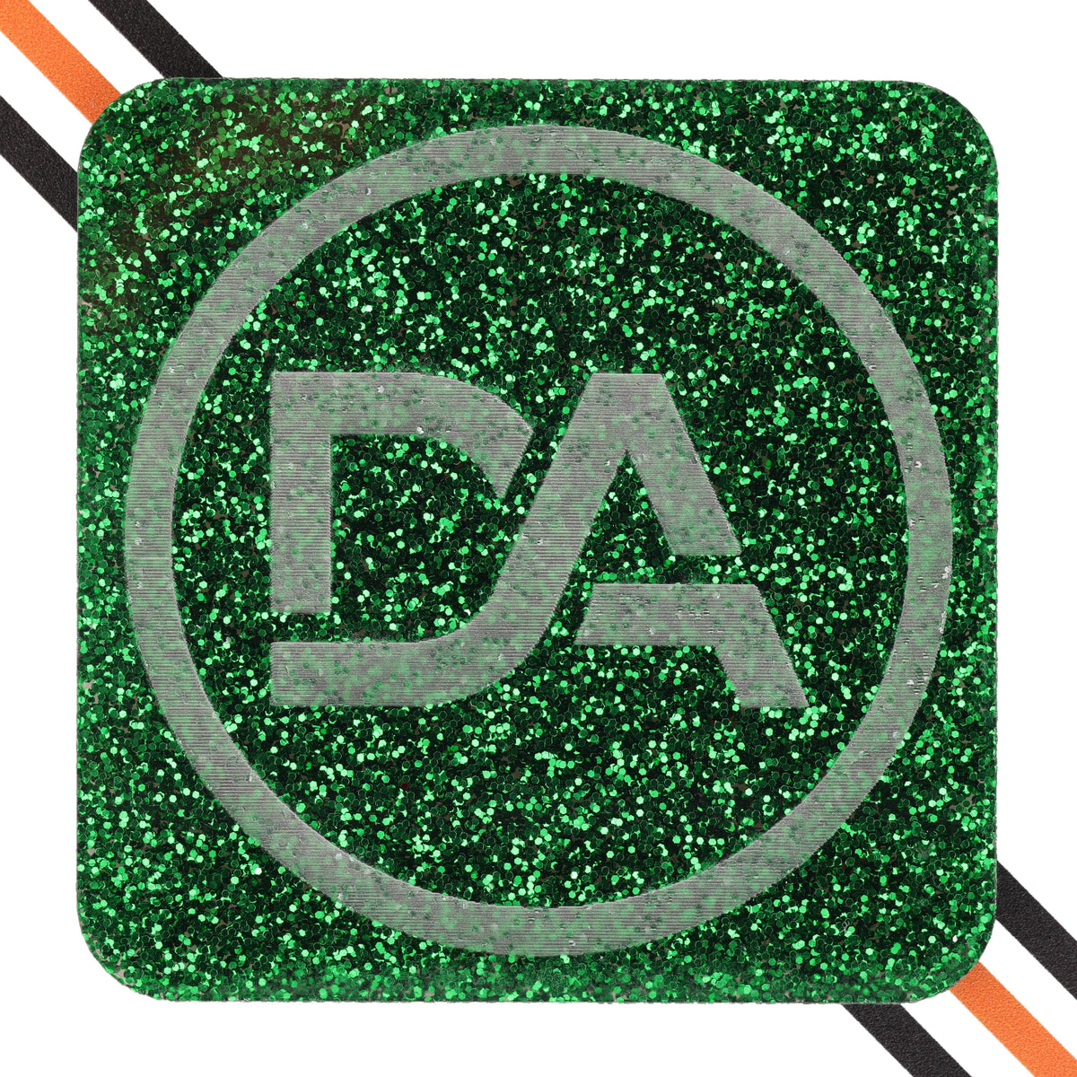 Green acrylic sheet with fine glitter and vibrant tone