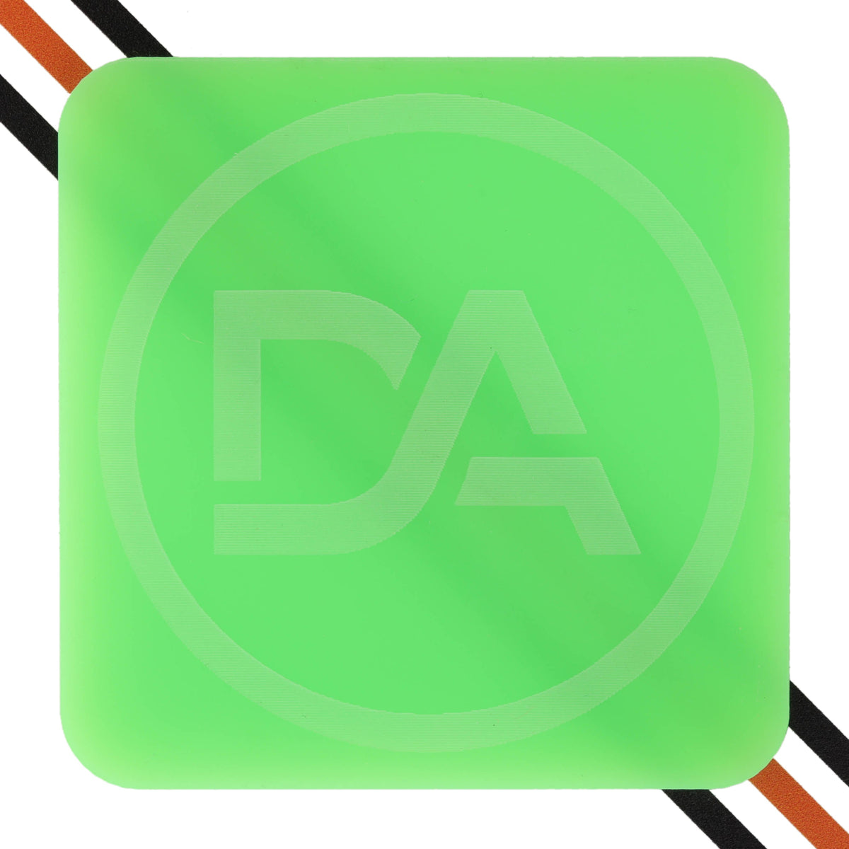 Bright green neon acrylic sheet with fluorescent glow finish