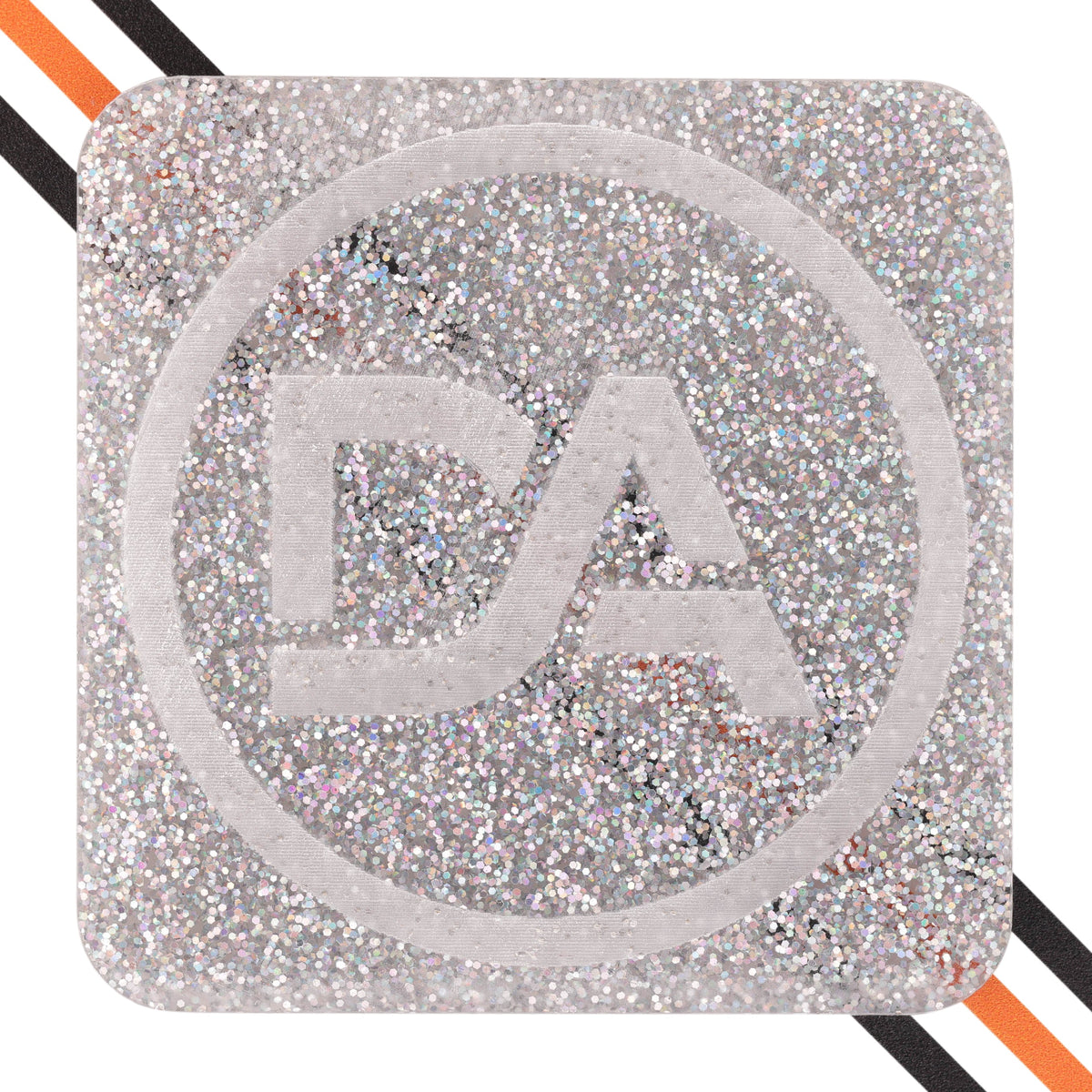 Cast acrylic sheet filled with reflective holographic glitter