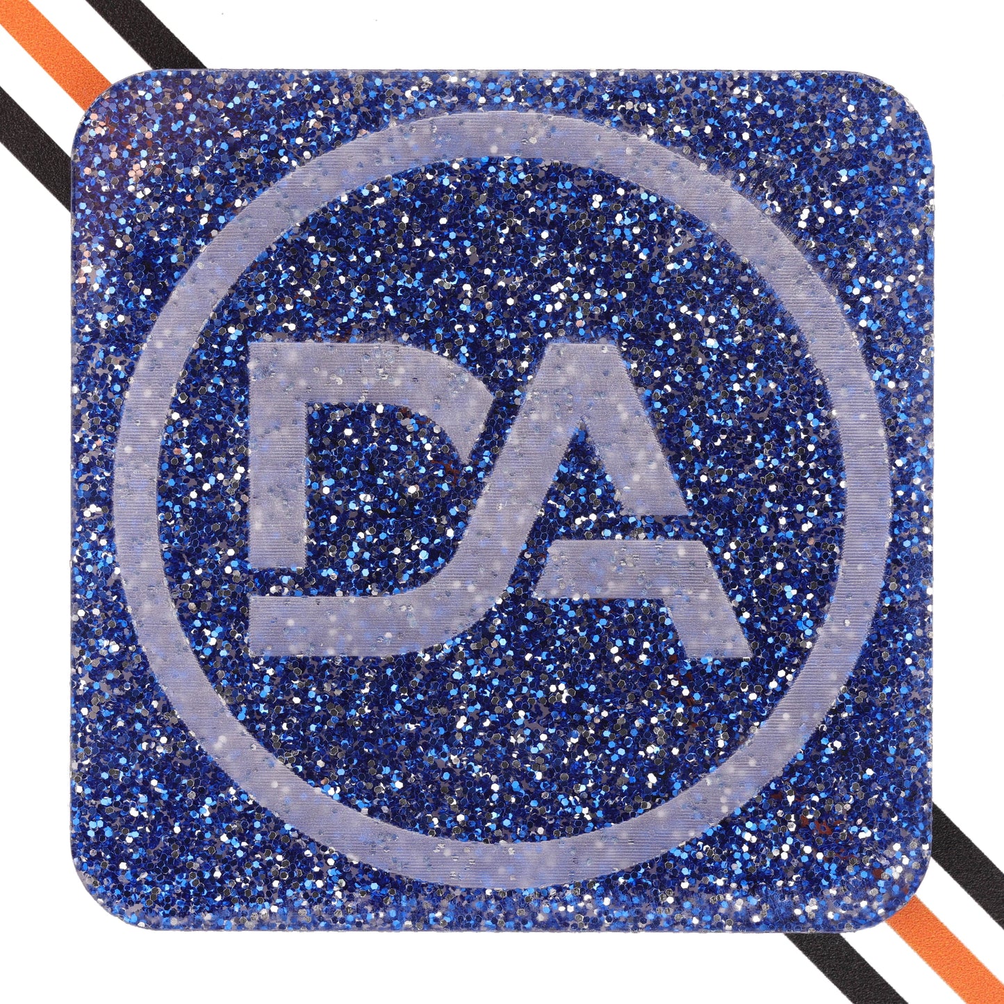 Vibrant ocean blue glitter acrylic sheet with tropical shimmer