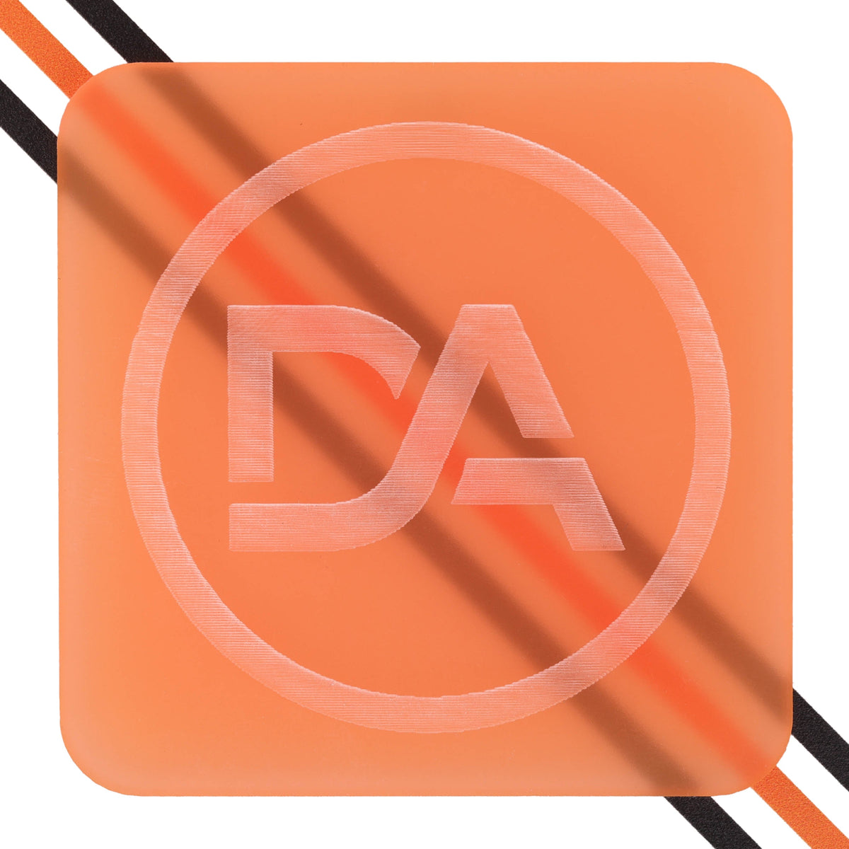 Peach frosted acrylic sheet with gentle matte translucent glow