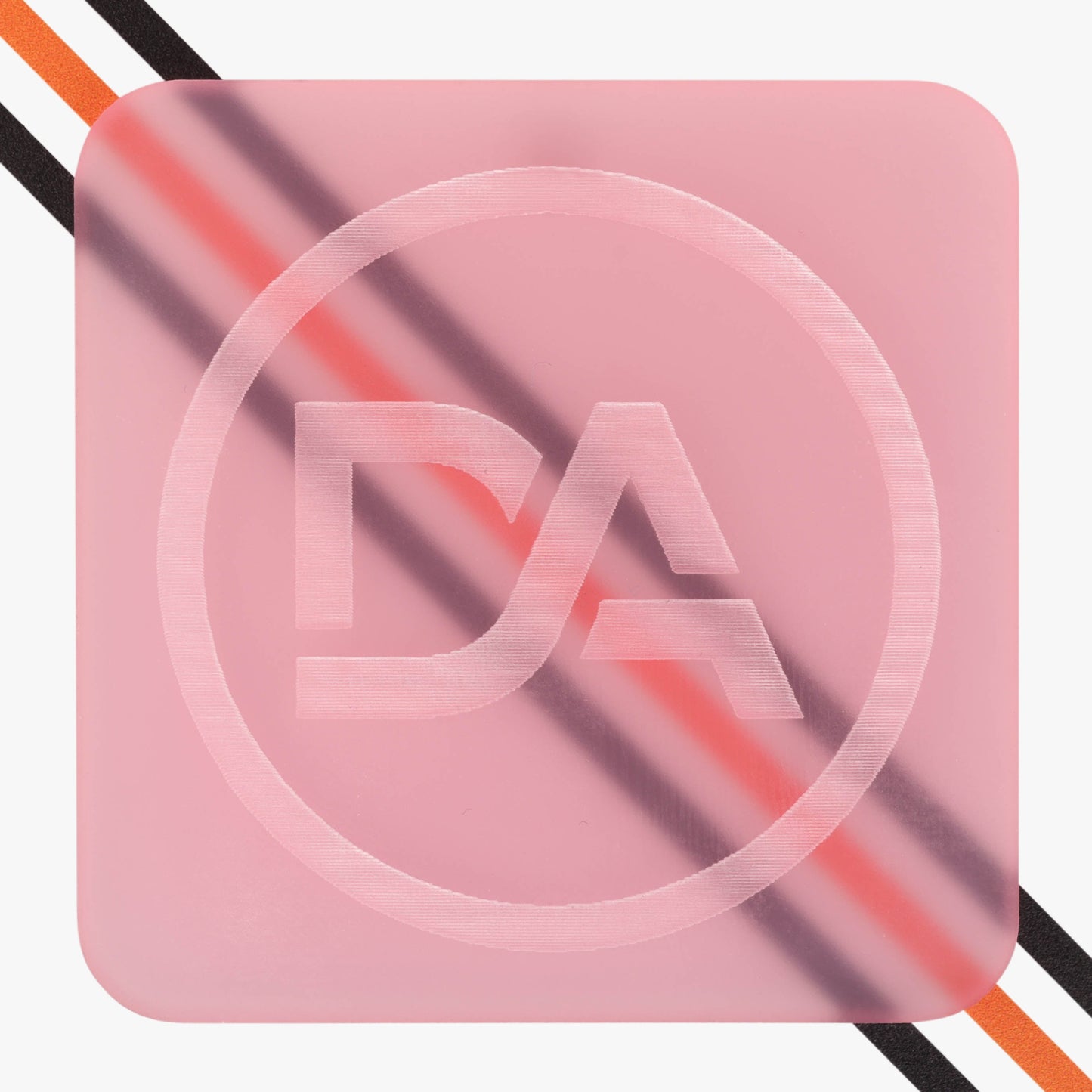 Matte pink frosted acrylic sheet with soft light diffusion