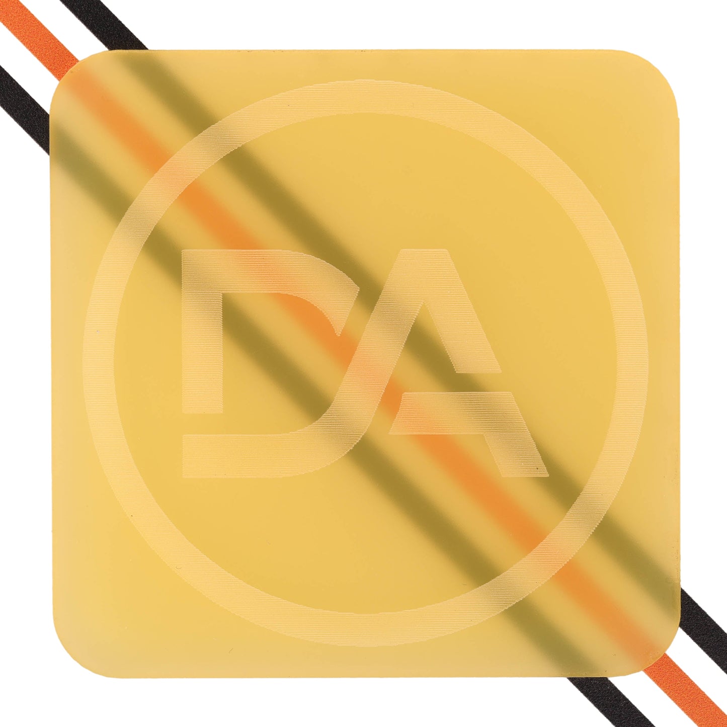 Yellow frosted acrylic sheet with cheerful matte glow
