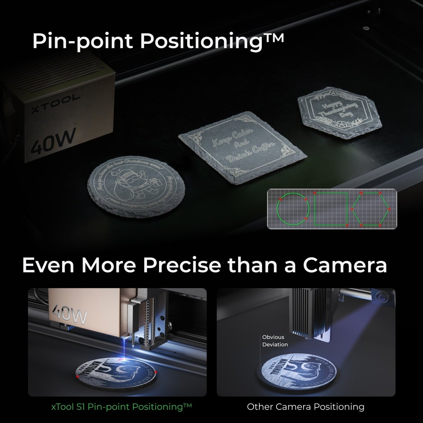 xTool S1 + 1064nm IR Laser Kit: Enclosed Diode Laser Engraver & Cutter