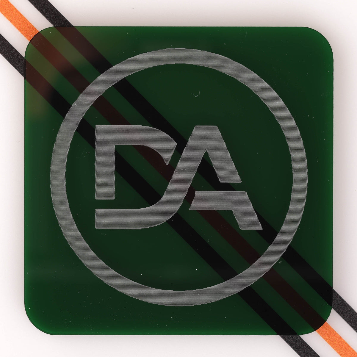 Green translucent acrylic sheet with glossy finish