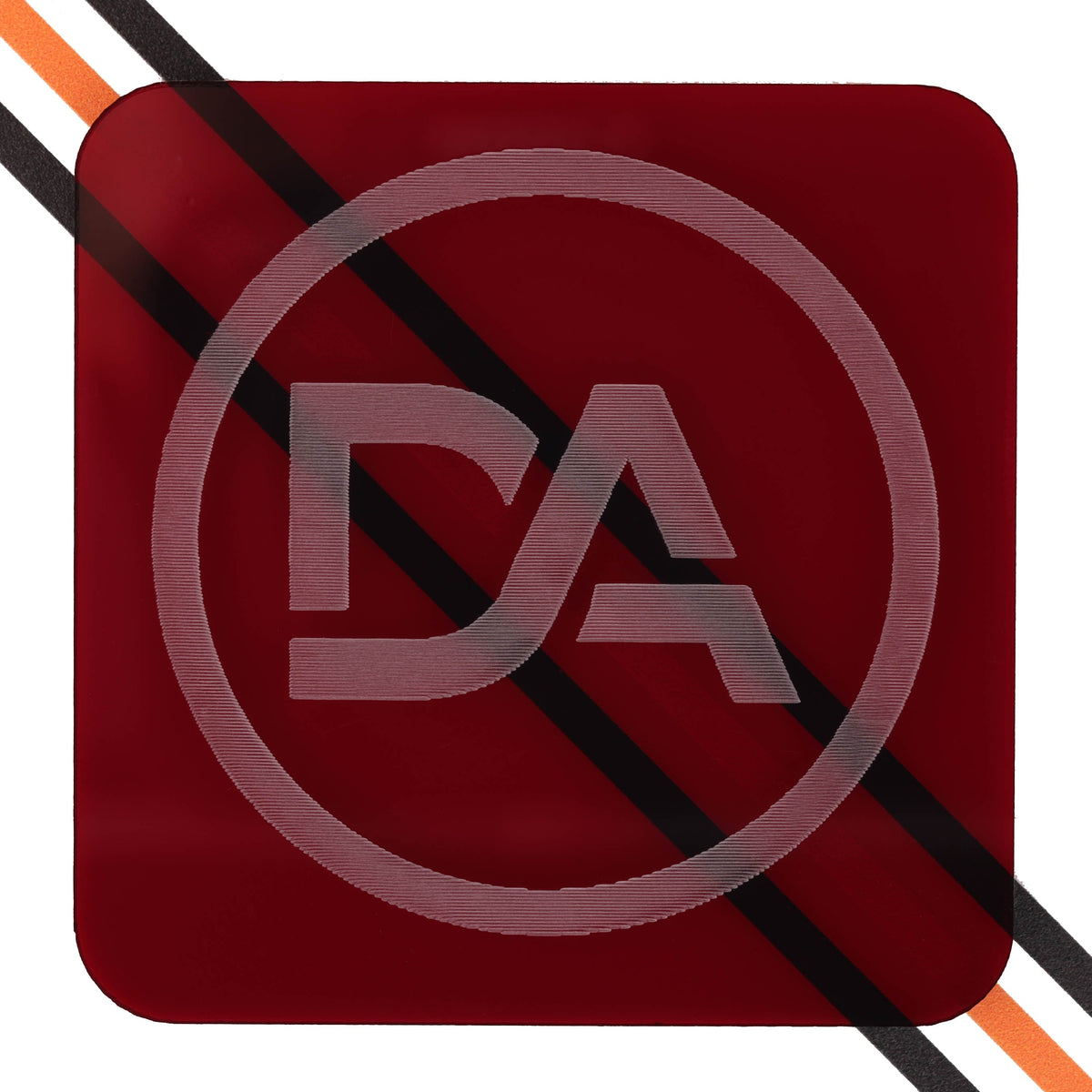 Vivid translucent red acrylic sheet with light-filtering clarity