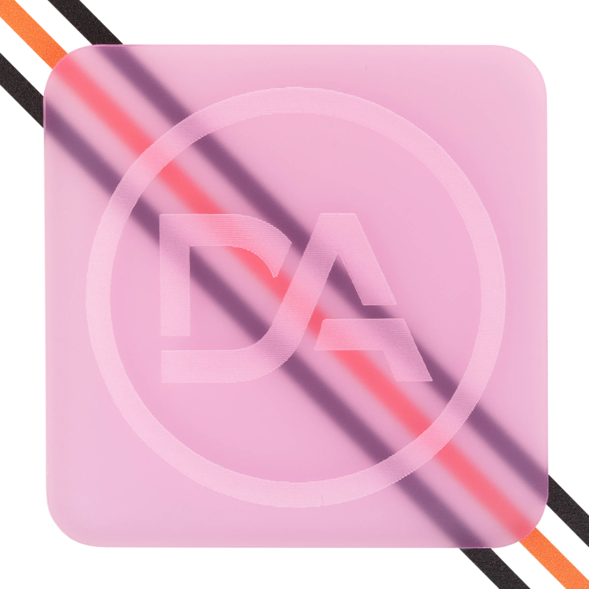 Soft pink frosted acrylic sheet with smooth matte finish