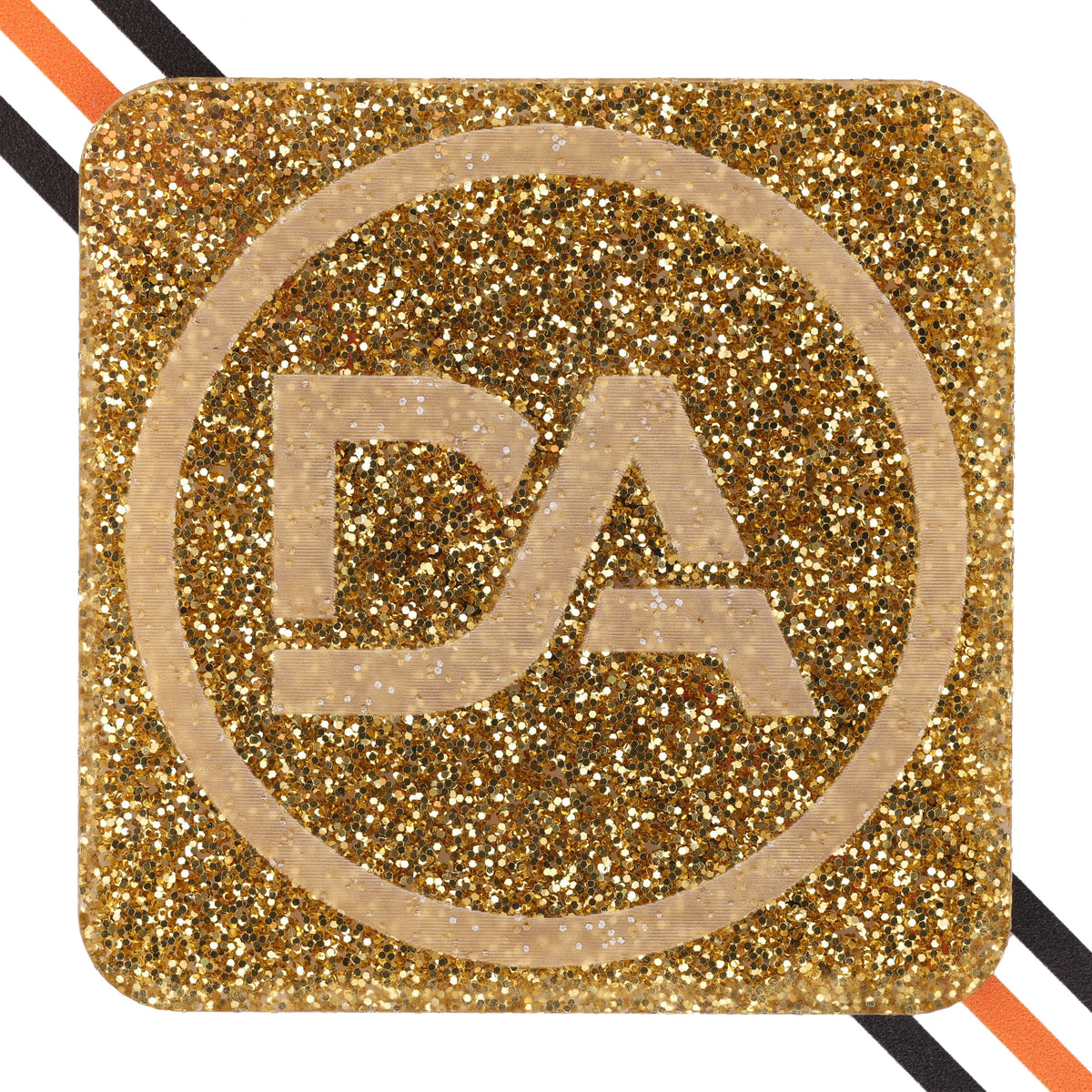 Gold glitter acrylic sheet with rich metallic sparkle