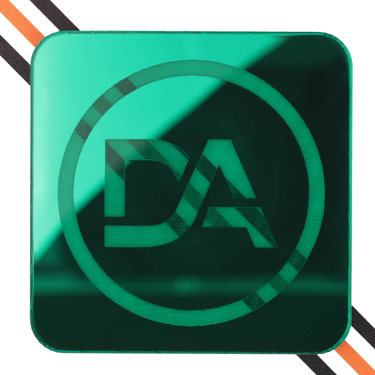 Green mirror acrylic sheet with striking reflective emerald surface