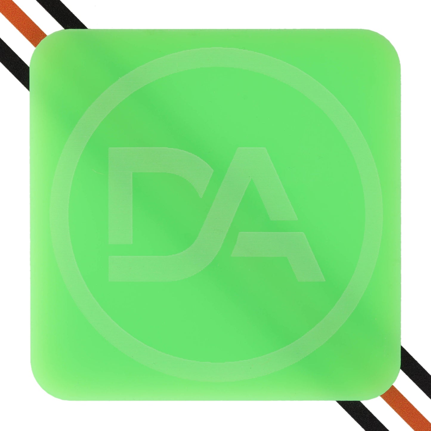 Bright green neon acrylic sheet with fluorescent glow finish