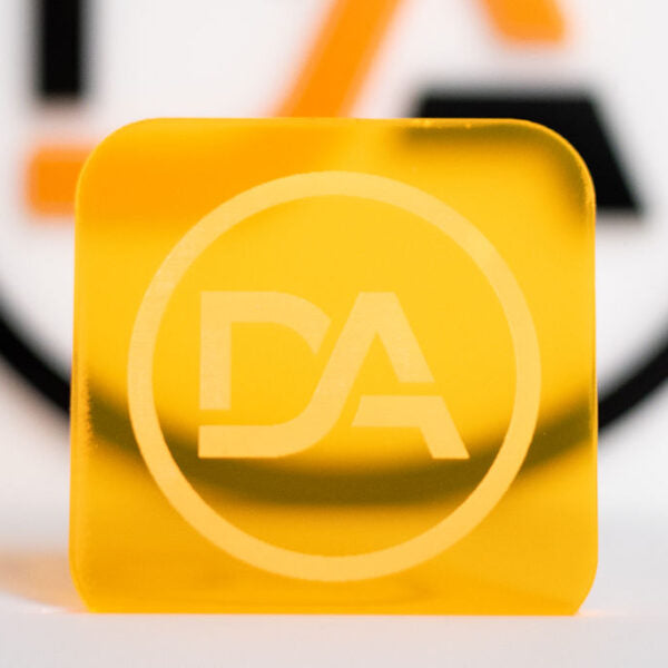 Neon orange fluorescent acrylic sheet with high visibility