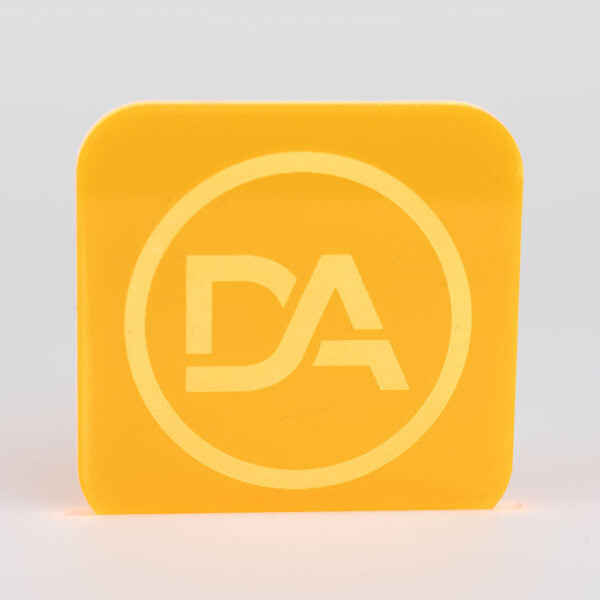Neon orange fluorescent acrylic sheet with high visibility