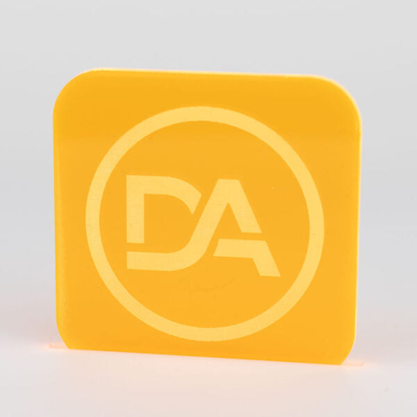 Neon orange fluorescent acrylic sheet with high visibility