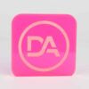 Fluorescent pink acrylic sheet with radiant neon edges