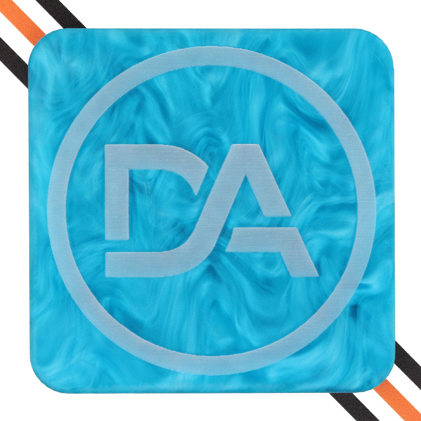 Light blue marble acrylic sheet with soft swirled veining