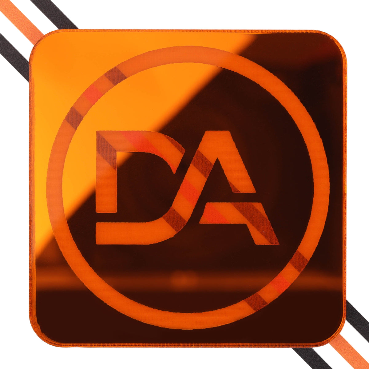 Glossy orange mirror acrylic sheet with reflective cast surface