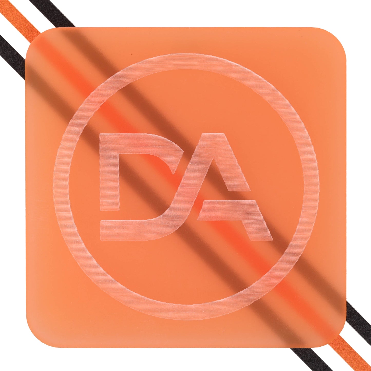 Peach frosted acrylic sheet with gentle matte translucent glow