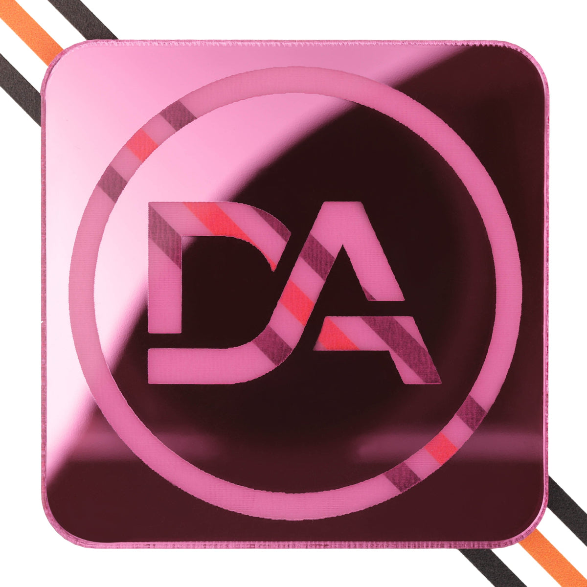 Glossy pink mirror acrylic sheet with vibrant reflective surface