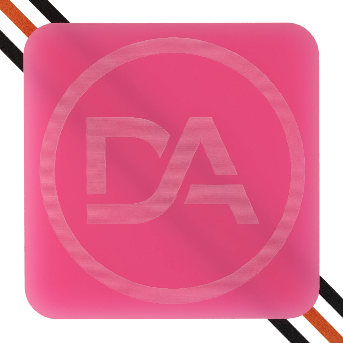 Hot pink neon acrylic sheet with bold fluorescent surface