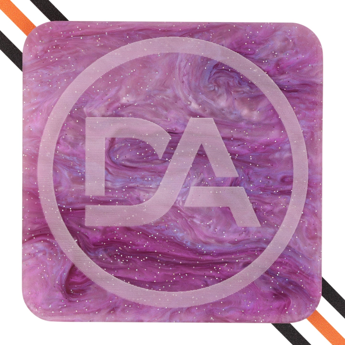 Rich purple galaxy acrylic sheet with vibrant swirled cosmic pattern