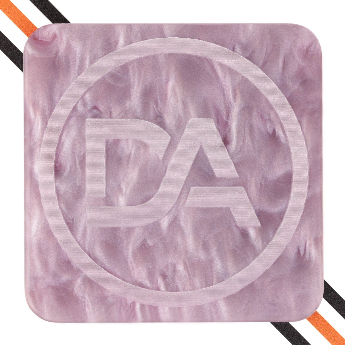 Purple marble acrylic sheet with lavender and white swirl pattern
