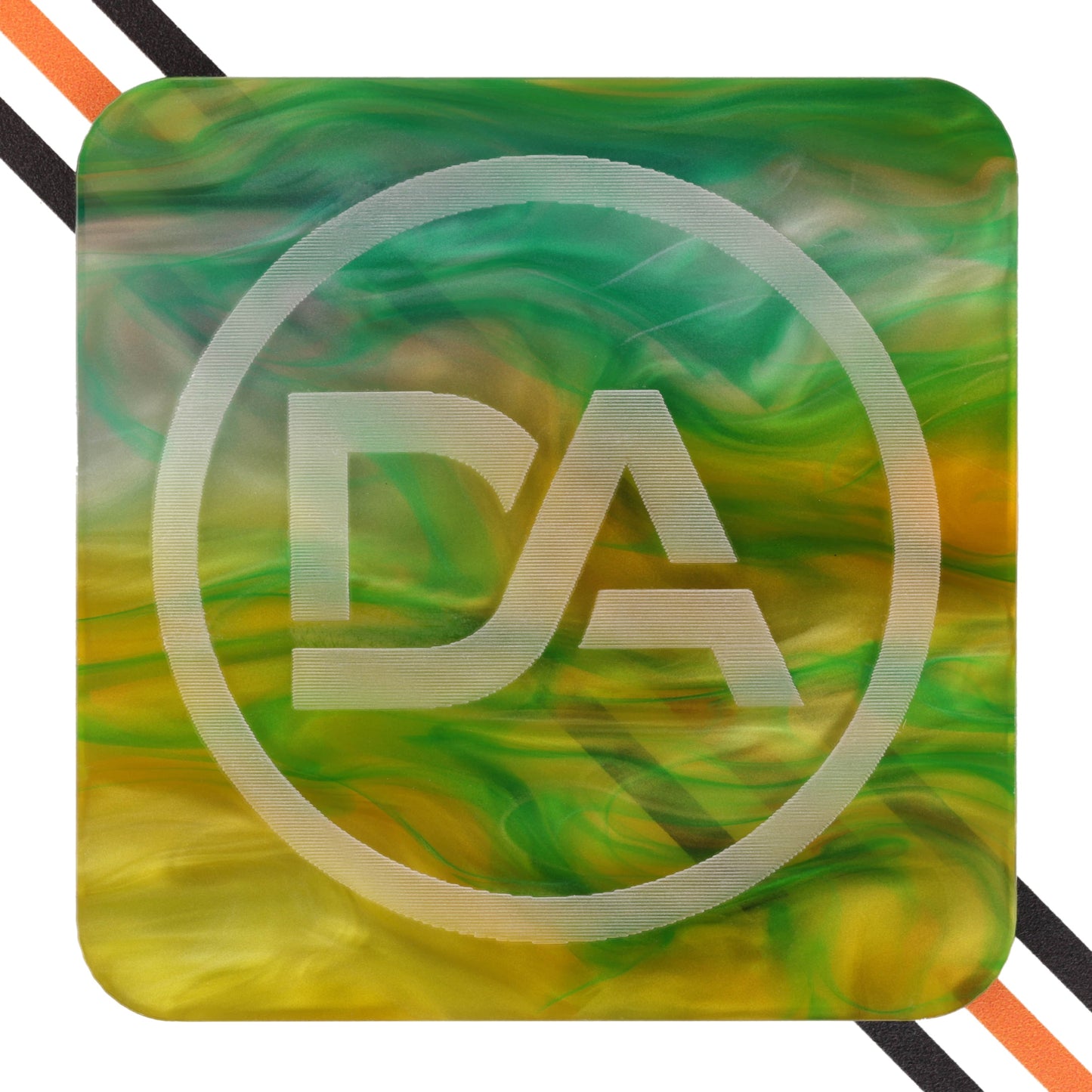 Seafoam green and white swirled acrylic sheet with marble pattern