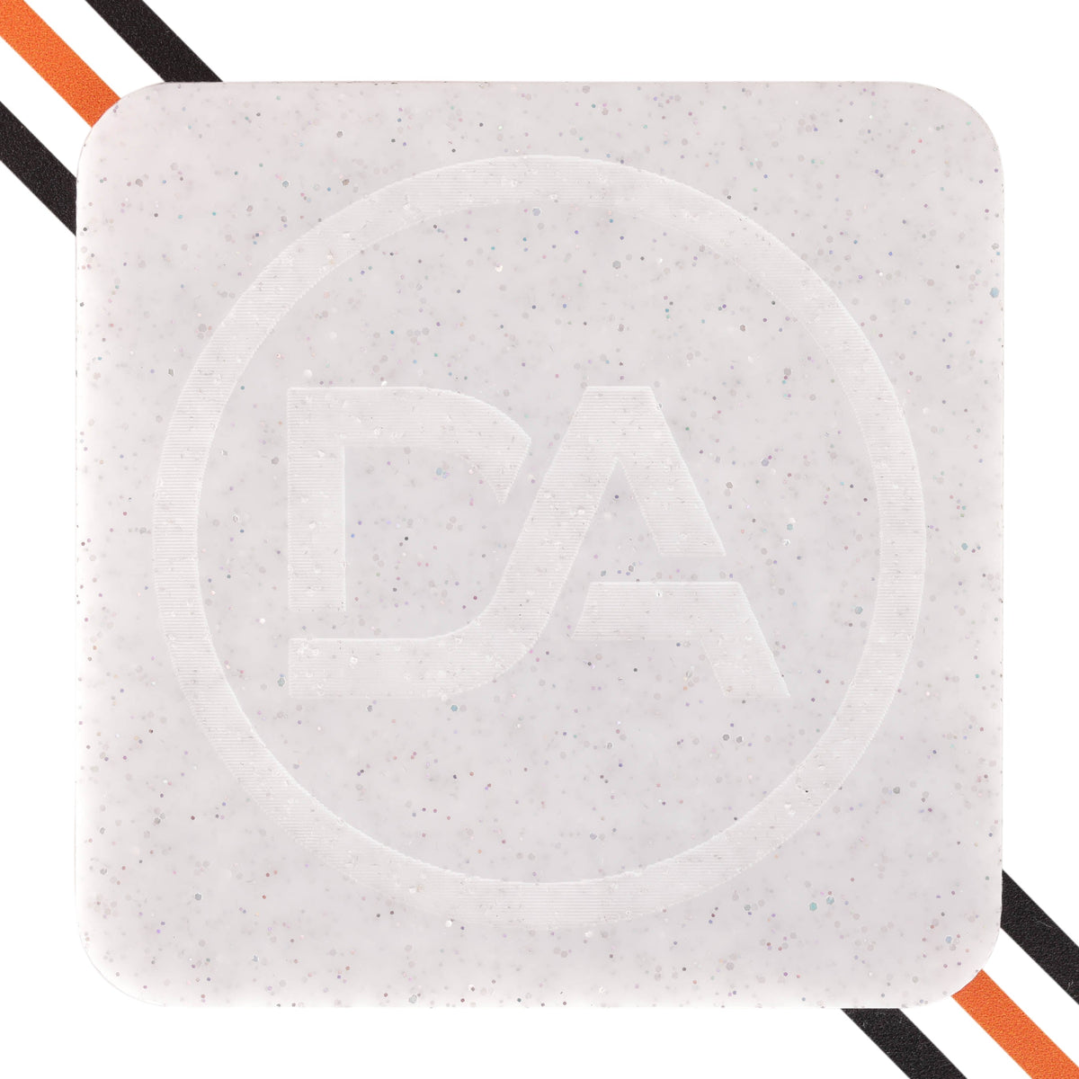White acrylic sheet with subtle embedded glitter sparkle