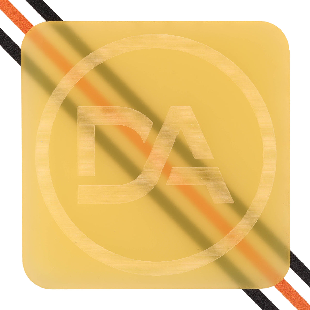 Yellow frosted acrylic sheet with cheerful matte glow